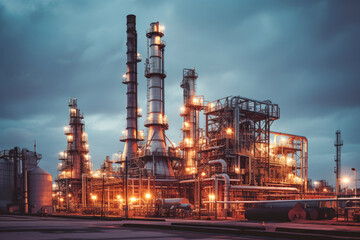 petrochemical refinery is a nexus of technology, chemistry, and engineering, where oil and gas are transformed into valuable energy resources like gasoline