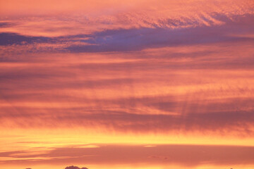 Colorful cloudy sky at sunrise as natural background