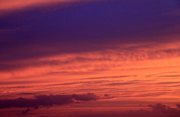 Colorful cloudy sky at sunrise as natural background