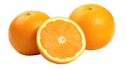 Fresh orange isolated on white background.