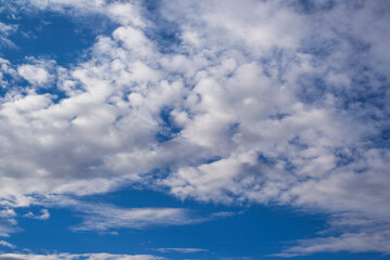 Clear blue sky  with clouds
