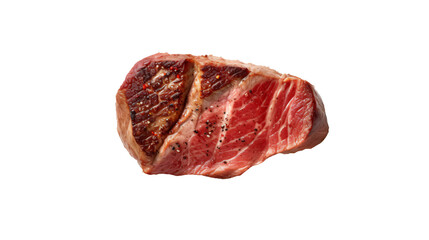 Fototapeta premium wonderfully juicy grilled steak isolated against transparent background