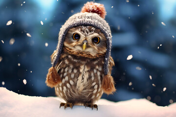 owl in winter