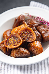 fig dried fruit figs smoked cooking appetizer meal food snack on the table copy space food background rustic top view  