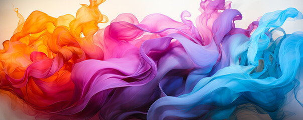 Riot of Hues: Abstract Wallpaper Showcasing Vibrant Colors - obrazy, fototapety, plakaty