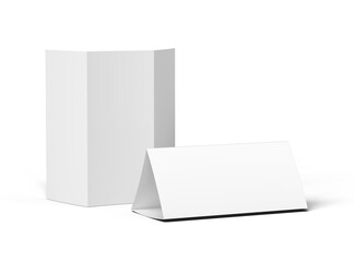 Blank A4 Trifold brochure render on transparent background