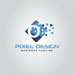 Pixel Logo design of the O letter 