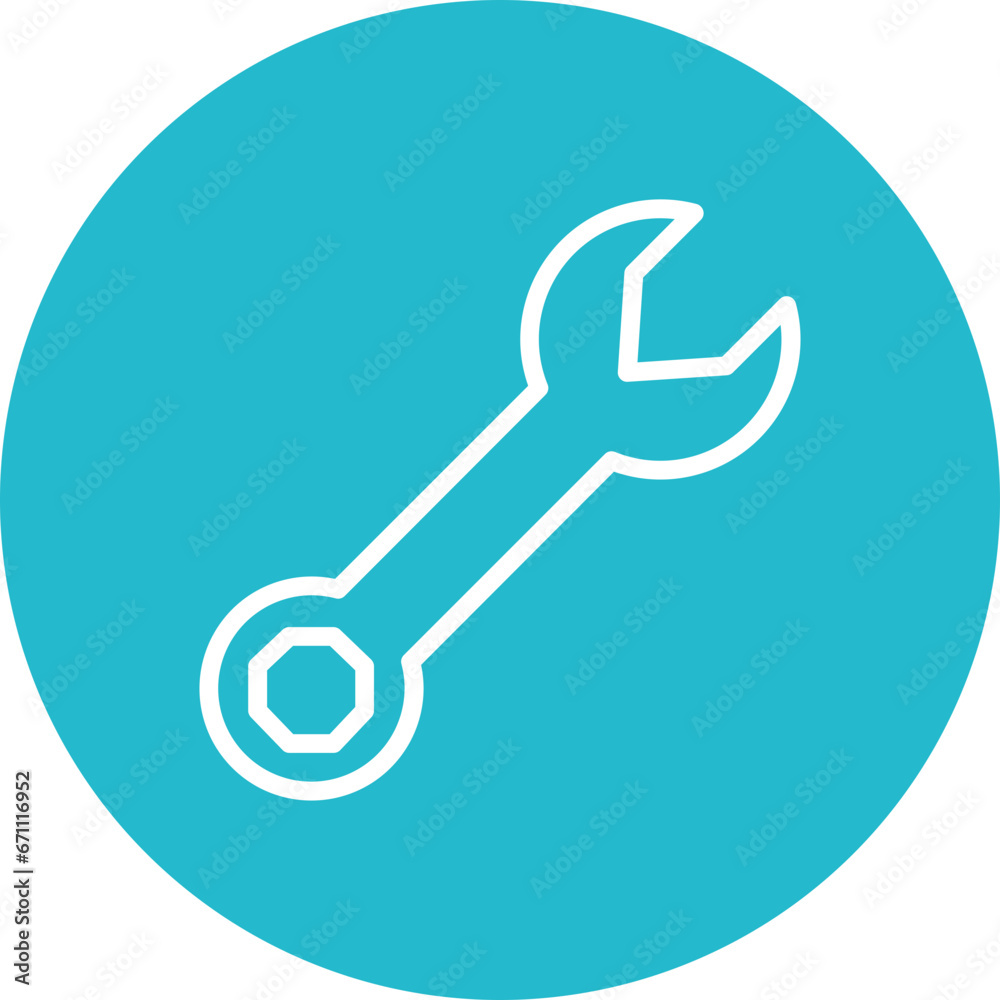 Wall mural wrench icon