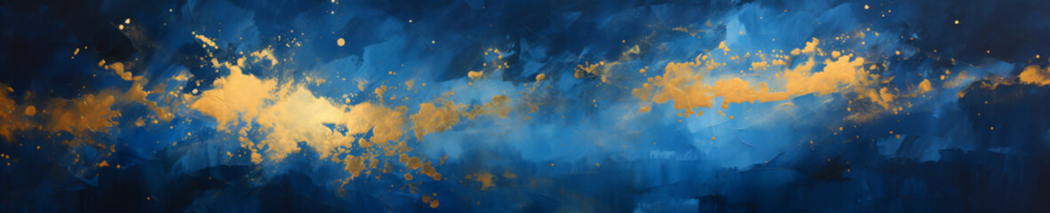 abstract wallpaper in luxurious blue golden colors - obrazy, fototapety, plakaty