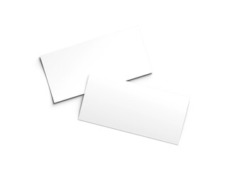 Blank 8.3x3.9inc DL flyer render to present your design. On transparent background 