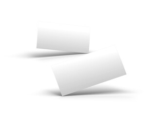 Blank 8.3x3.9inc DL flyer render to present your design. On transparent background 