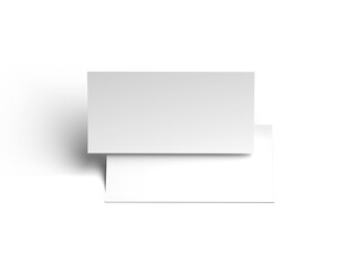 Blank 8.3x3.9inc DL flyer render to present your design. On transparent background 