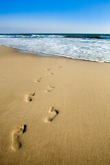 footprints in sand