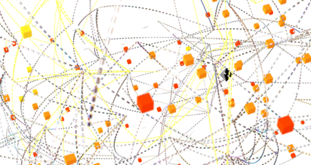 Abstract plexus blue geometry background. Digital technology network connection concept. 3D rendered illustration