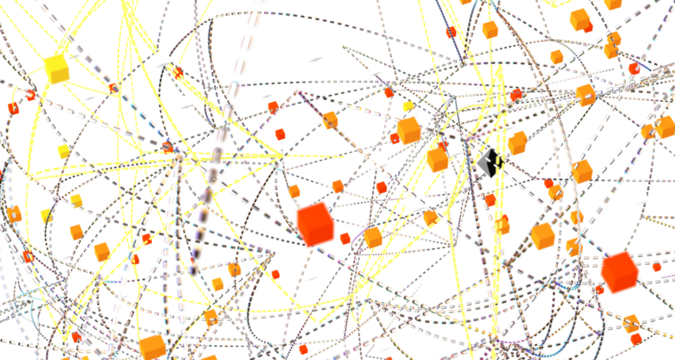 Abstract plexus blue geometry background. Digital technology network connection concept. 3D rendered illustration