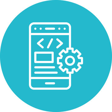 Mobile Coding Icon