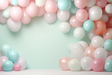 Joyful Celebration with Pastel Balloons