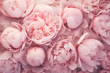 Pink peonies romantic flowers background wallpaper