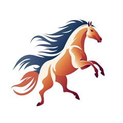 jumping horse - logo template on white background