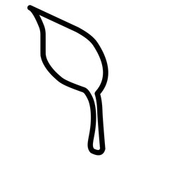 simple leaf line icon