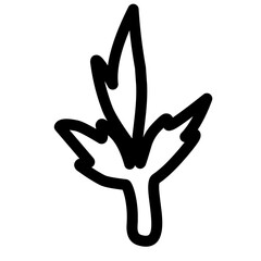 simple leaf line icon