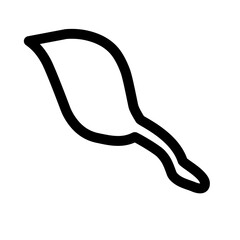 simple leaf line icon