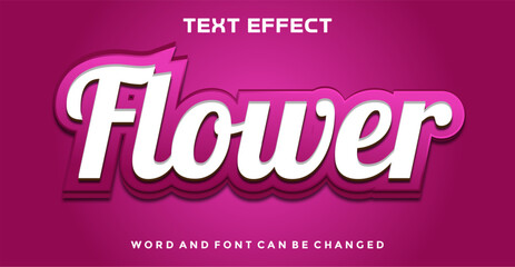 Flower editable text effect