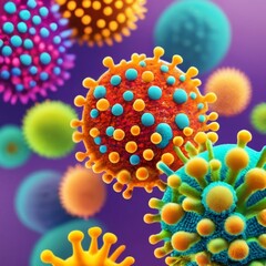 Fototapeta na wymiar Computer Generated Image of a Virus