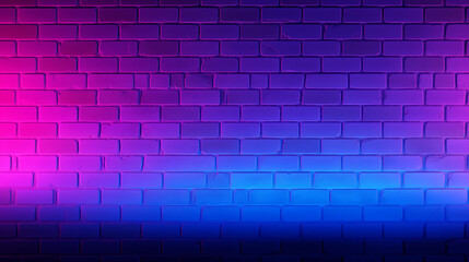 an abstract dark brick wall, bathed in the soft, atmospheric lighting characteristic of Neonpunk aesthetics. The interplay of light purple and dark azure, complemented by gentle rays of light