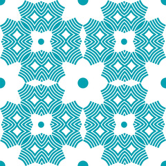 Seamless pattern with the simple geometrical drawing in retro style.  Vector illustration