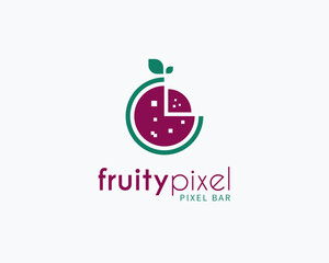 Fruit juice logo design template. Healthy food logo design concept.