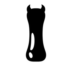 letters devil horn Devil font demon evil typeface alphabet  horror typography vector monster groovy retro halloween