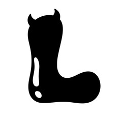 letters devil horn Devil font demon evil typeface alphabet  horror typography vector monster groovy retro halloween