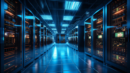 Image of powerful servers and network devices.