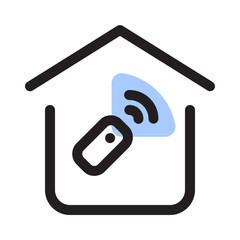 Remote Control icon with line fill style, perfect for web and presentation etc.