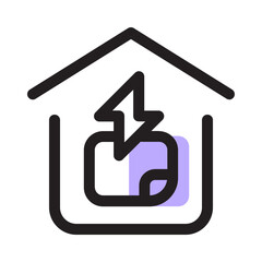 Energy Management icon with line fill style, perfect for web and presentation etc.