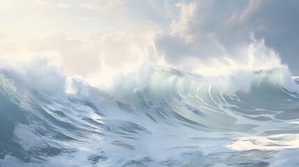 Image of frothy white ocean waves.