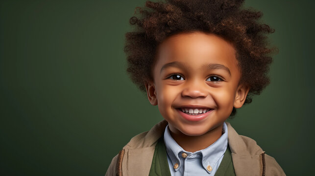 Image of an adorable African American little boy.
