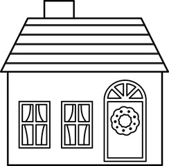 Christmas house outline