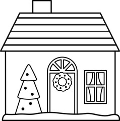 Christmas house outline