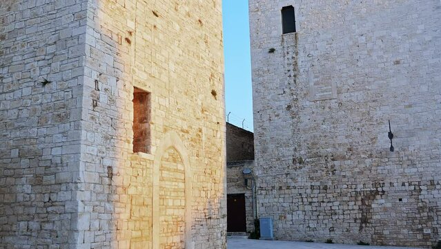 Bisceglie, Puglia, town and Entrance of the Swabian castle