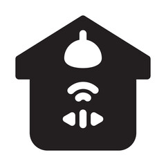 Lighting Control icon with solid black color style, perfect for web and presentation etc.