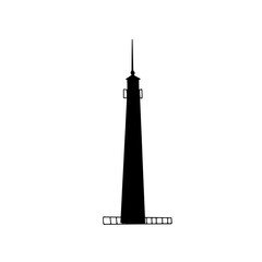 Lighthouse. Coastline architecture building. Beacons with window. Vector illustration