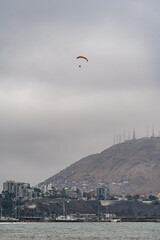 Beautiful Pacific Ocean coast in Miraflores district. 