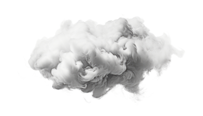 white smoke isolated on transparent background cutout