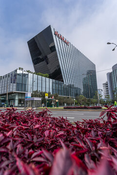 View of the business buildings in San Isidro district.