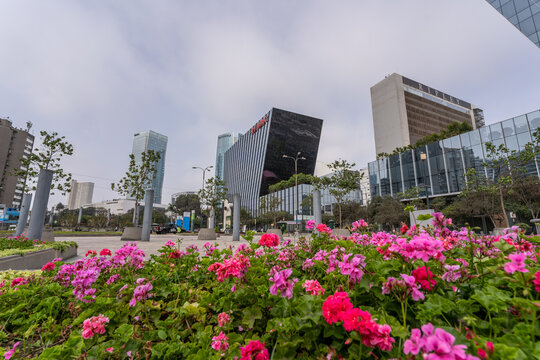 View of the business buildings in San Isidro district.