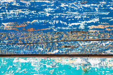 Old blue wooden background, perfect textured pattern..