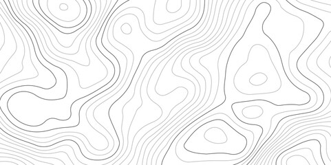 Topographic line contour map background. Abstract wavy topographic map and curved lines background. Abstract geographic wave grid line map.