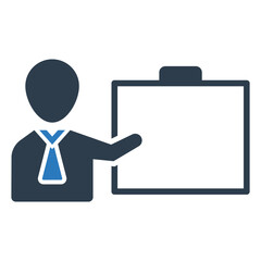 Teacher presentation icon